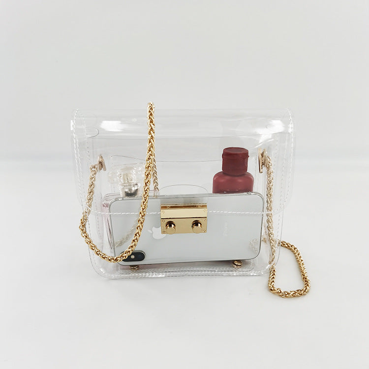 Jelly Transparent Wrapped PVC Chain Bag