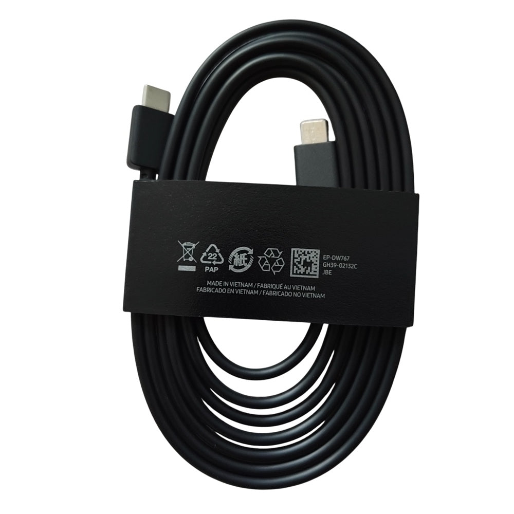 Samsung USB-C to USB-C 3A Black Cable (EP-DW767JBE) - 1.8m