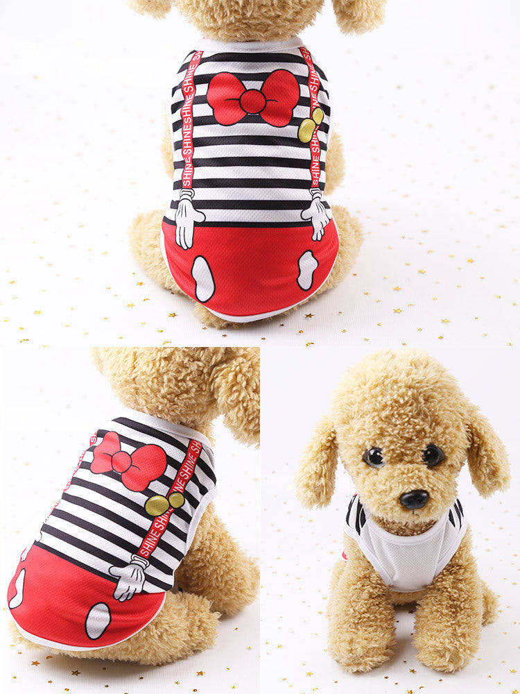 Summer thin pet cartoon clothes