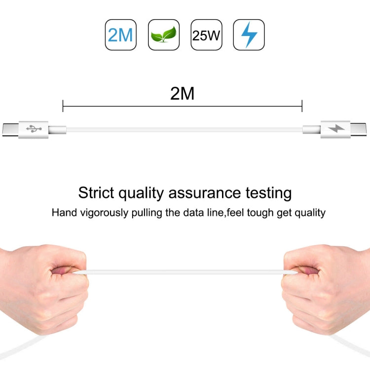 HAWEEL 25W 3A USB-C to USB-C PD Fast Charging Data Cable 2m
