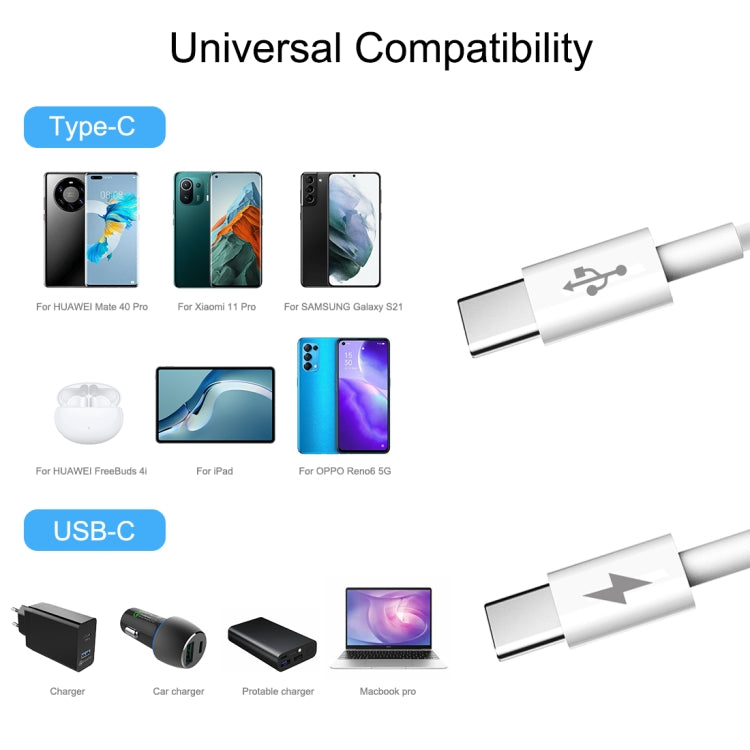 HAWEEL 25W 3A USB-C to USB-C PD Fast Charging Data Cable 2m