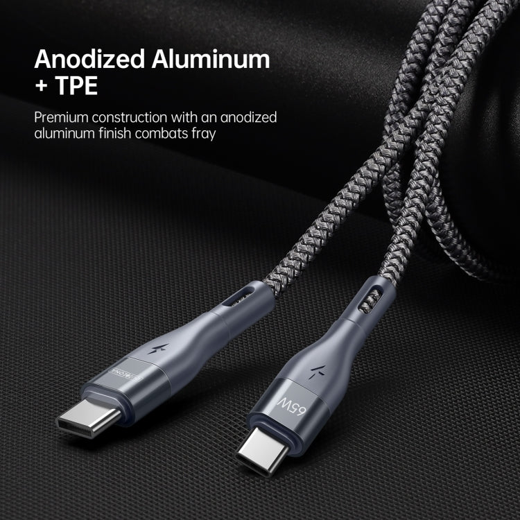 DUZZONA A2 PD 65W USB-C to USB-C Grey Fast Charging Data Cable 2m