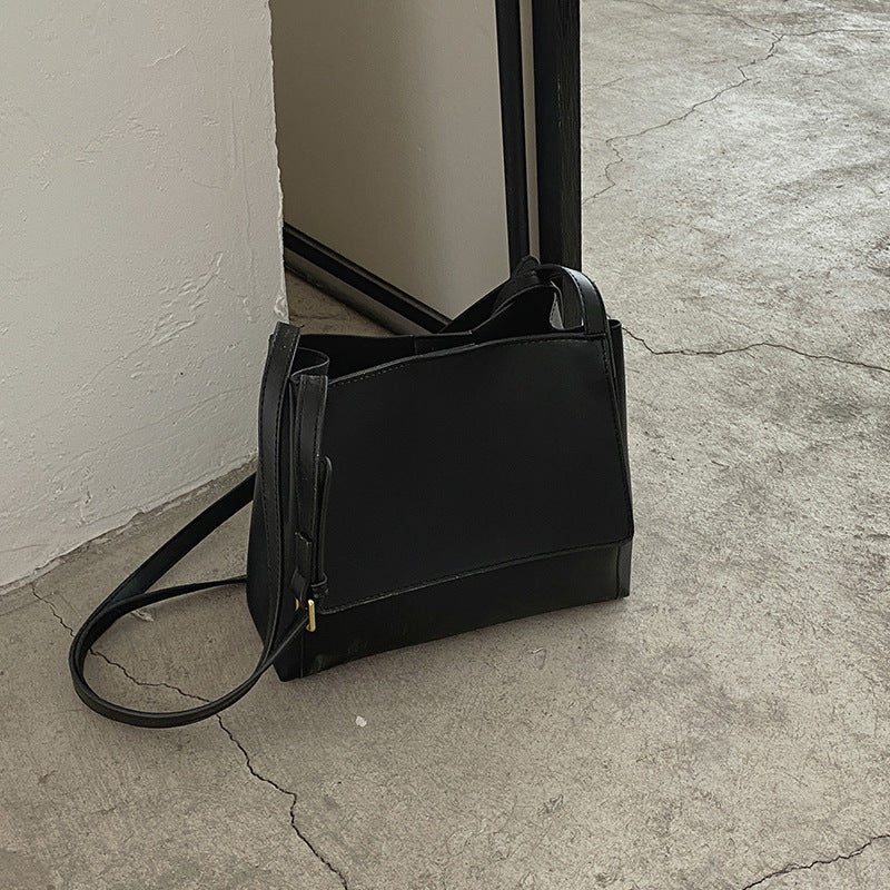 Vintage Leather Briefcase Diagonal Underarm Bag