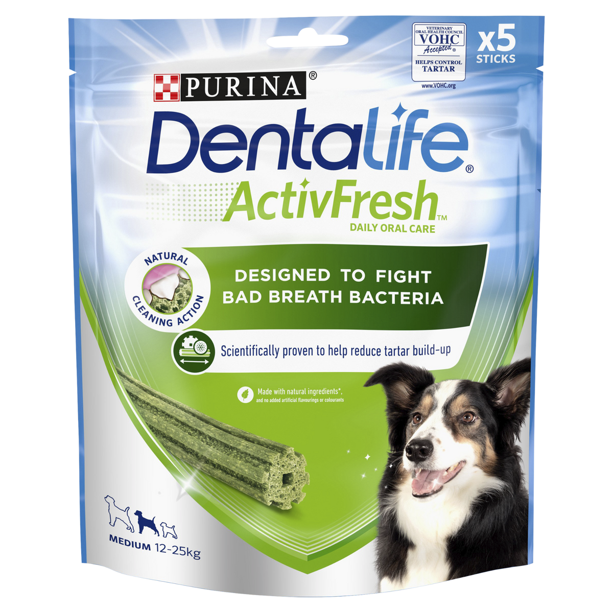DENTALIFE ActivFresh Medium Dog Treat Dental Stick 5 Sticks - Case of 6