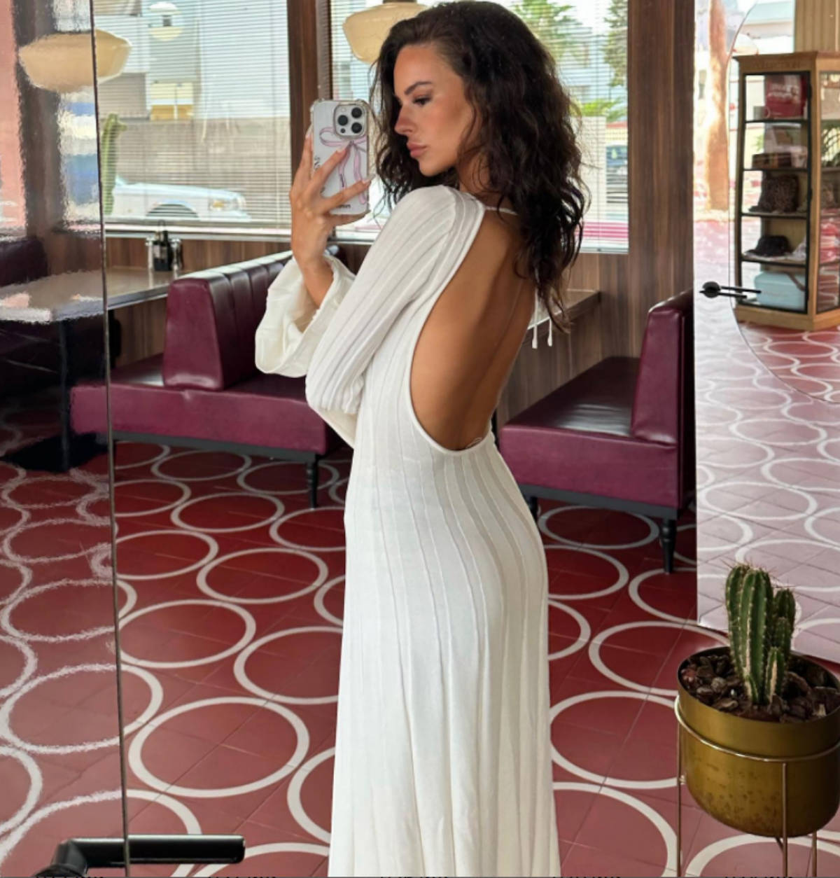 Dress Round Neck Big Pit Strip Backless Women