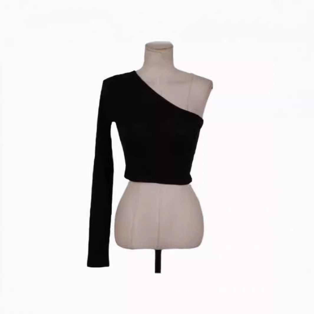 Korean-style Sexy And Sassy Tight-fitting Figure-flattering Top