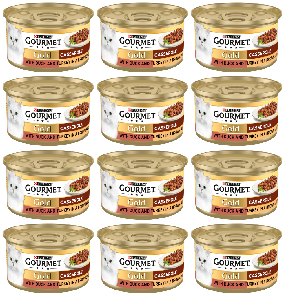 12 X Purina Gourmet Gold Enten- und Truthahnpastete 85G