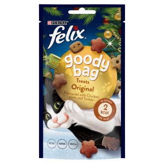 Purina Felix Goody Bag Katzensnacks Original Mix – 8 x 60g Packungen