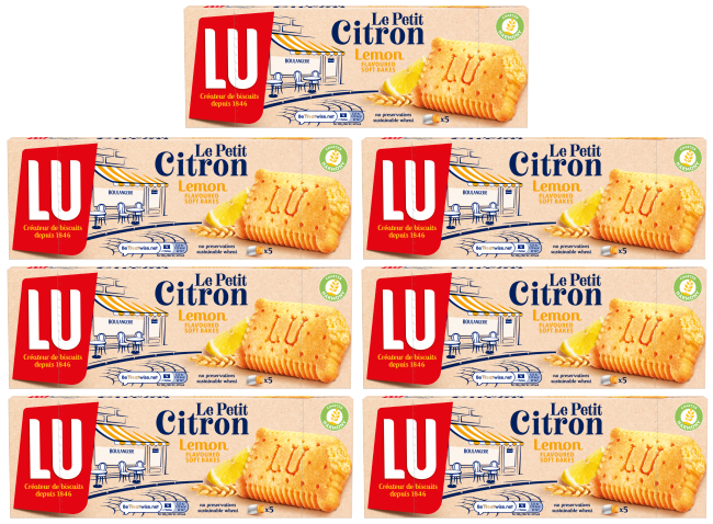 7 X Lu Le Petit Citron Zitronen Weiche Gebäckkekse 5er Pack 140g