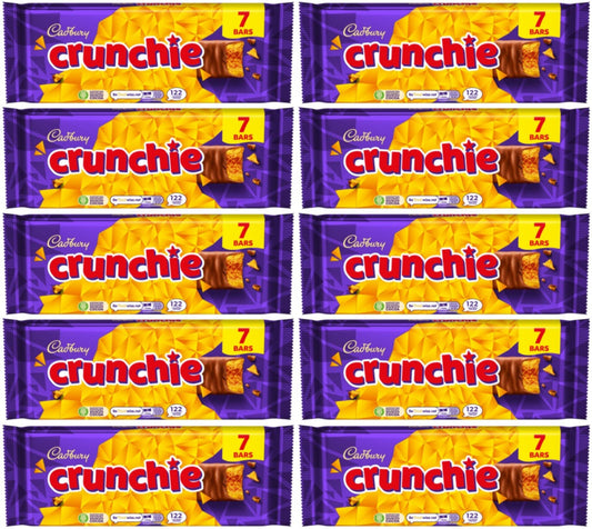 10 x Cadbury Crunchie Tamaño Snack 7ud - 182,7g