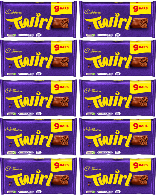 10 x Cadbury Twirl 9 unidades - 193,5 g