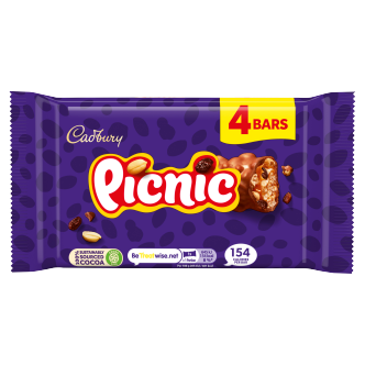 10 x Cadbury Picnic Snacksize 4er-Pack 128g