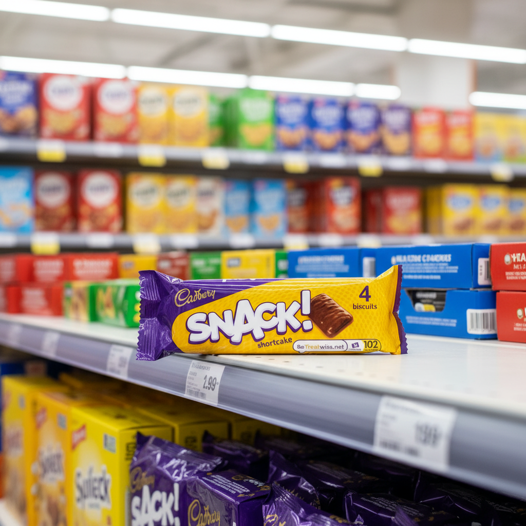 36 x Cadbury Snack Shortcake (Gelb) 40g