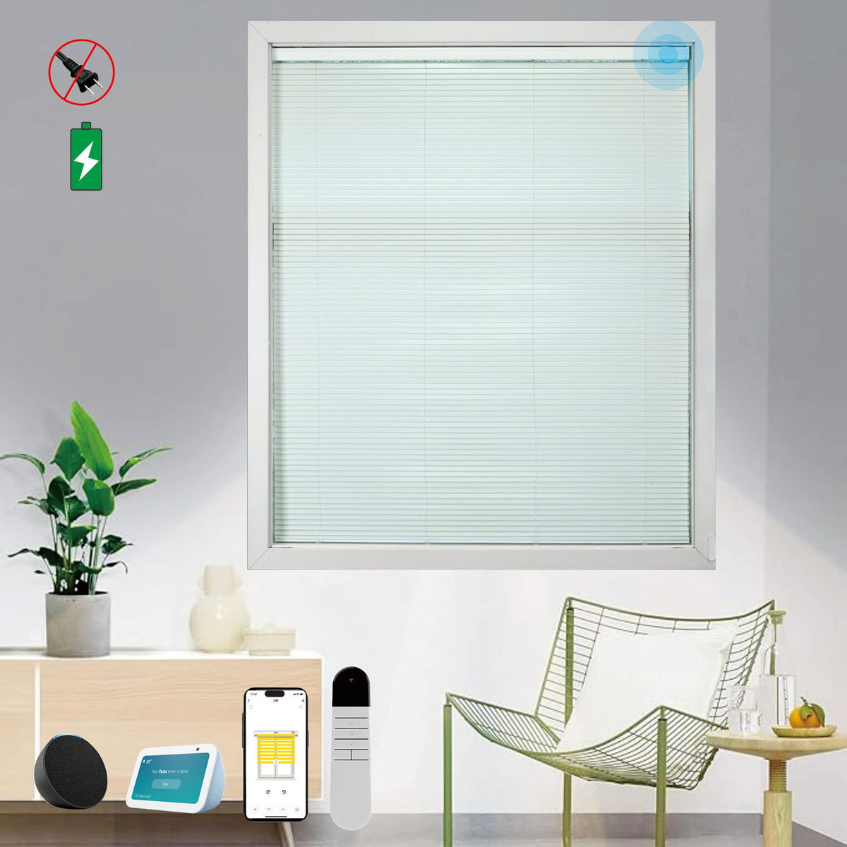 Paired With 15 Channel Remote Control And Solar Charging Panel, Electric Blinds, Intelligent Remote Blinds, Silent Motor, Cordless Sunshade, Dimmable Blinds