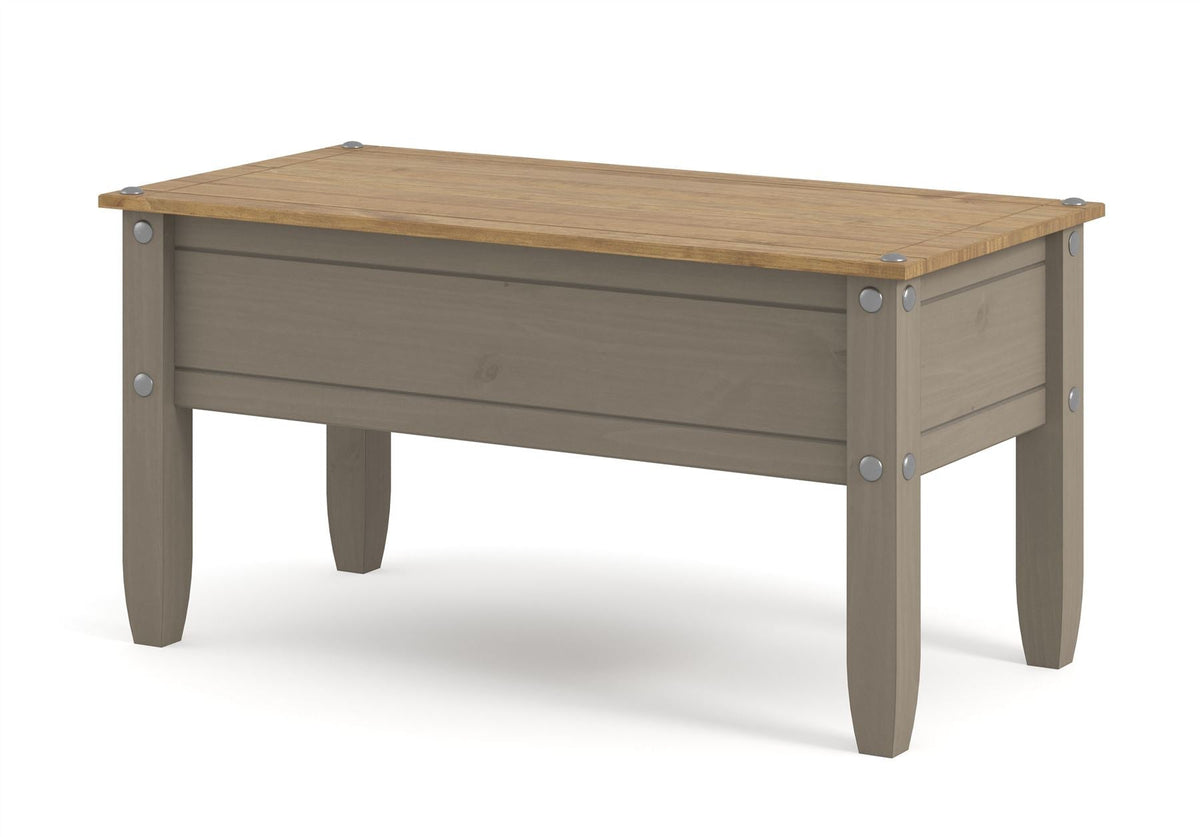 Corona Grey Wax Finish Coffee Table