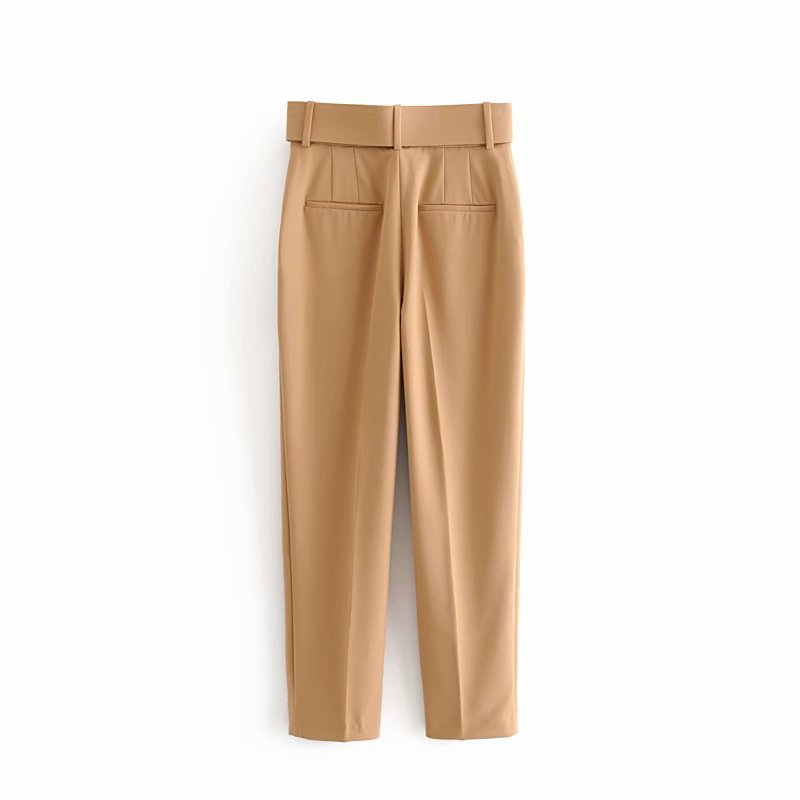 Summer New Style Simple And Fashionable Long Pants With Belt