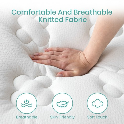 MTS008 - Good Nite Memory Foam & Bonnell Spring Mattress – Pressure Relief, Breathable & Hypoallergenic Comfort - 90×190×18cm