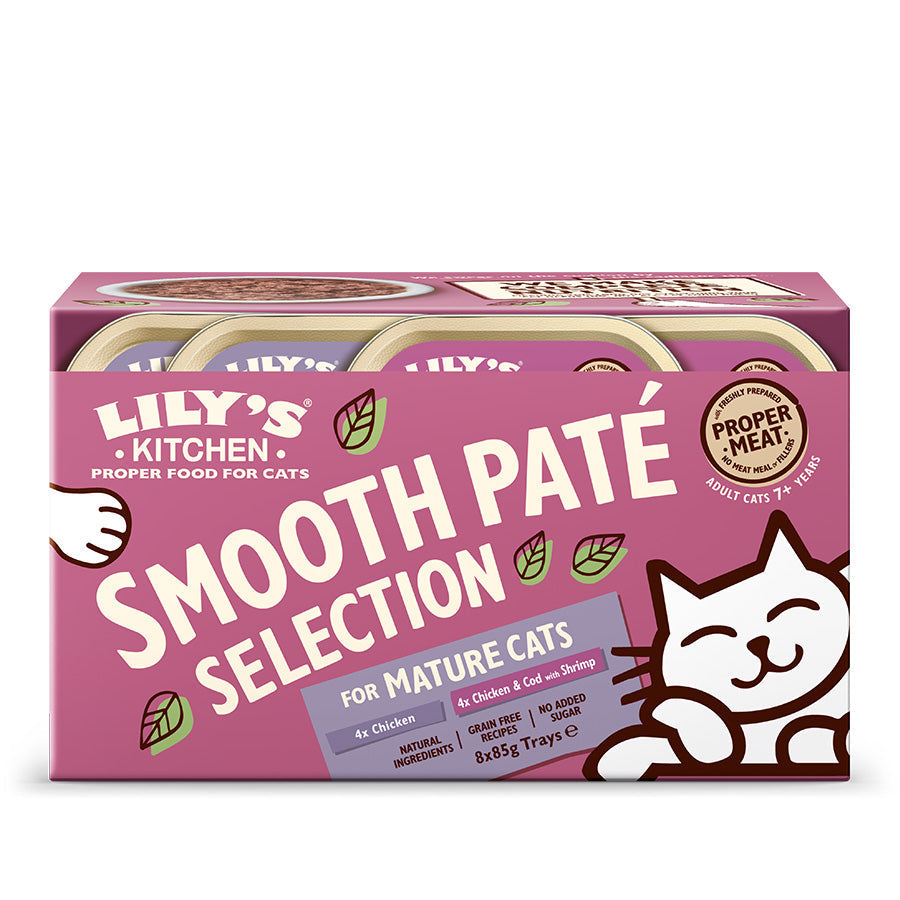 Lily’s Kitchen Smooth Paté Multipack Complete Mature Cat Food 8 x 85g - Case of 4