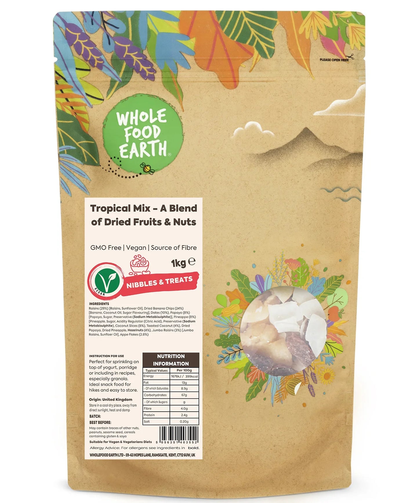 Mezcla Tropical - Una combinación de frutas secas y frutos secos