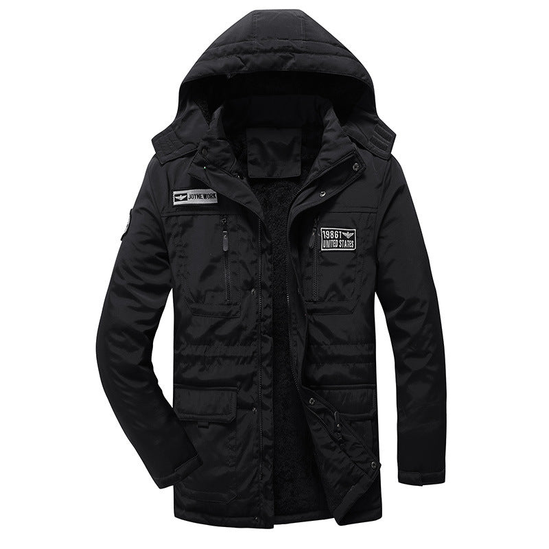 Fashion mid-length cotton coat