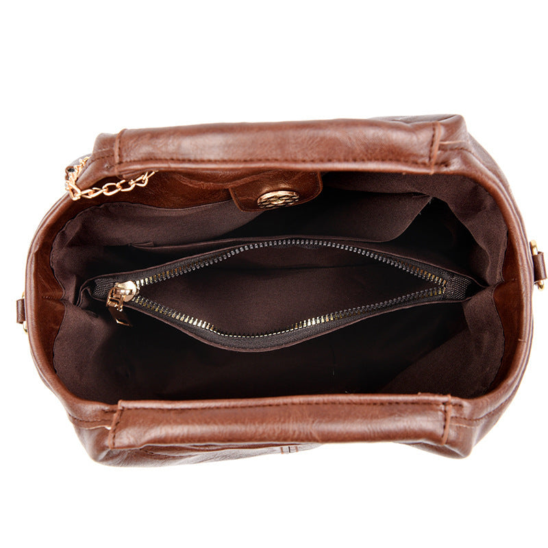 Womens Retro All-Match Shoulder Crossbody Bag