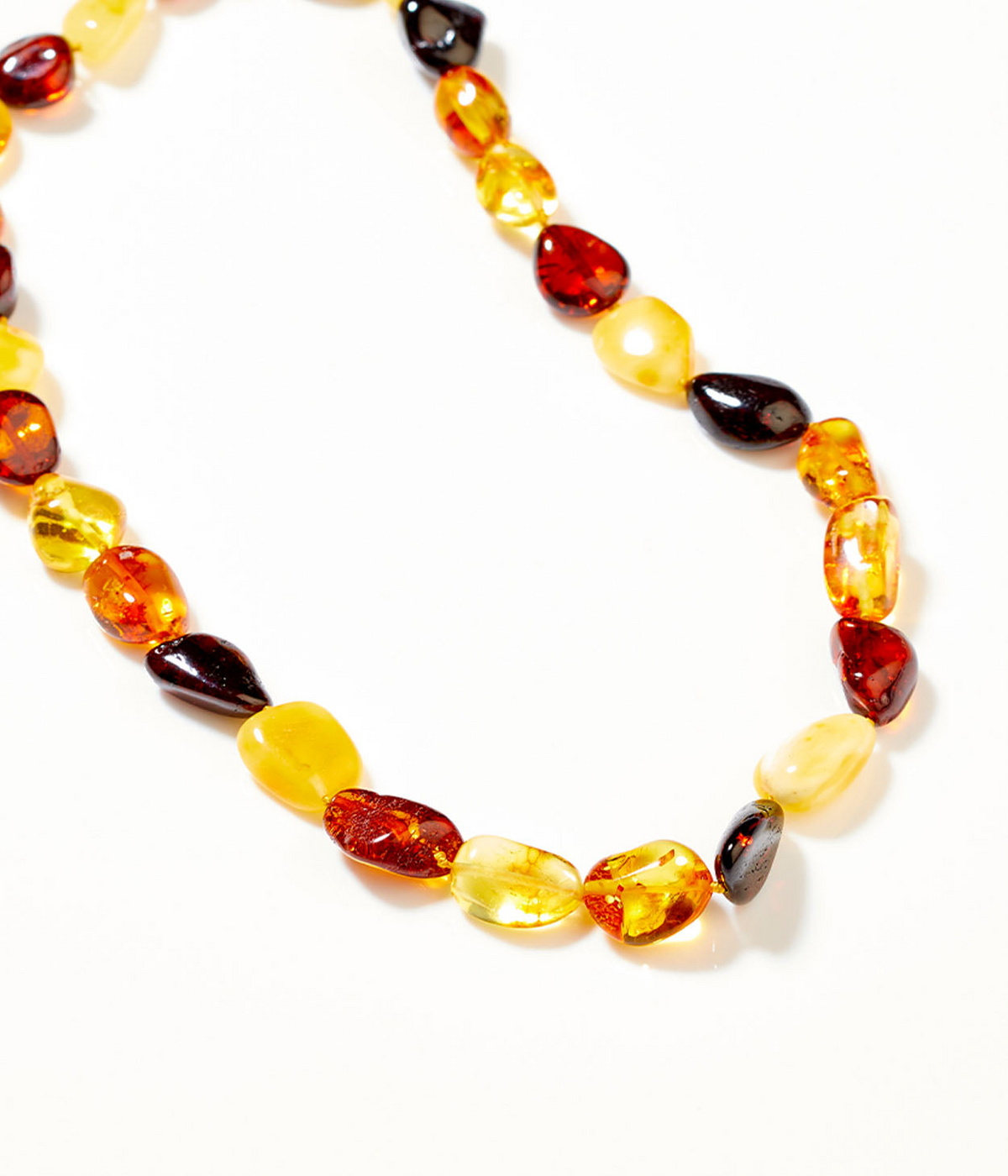 RAW Amber Multicolour Beaded Necklace