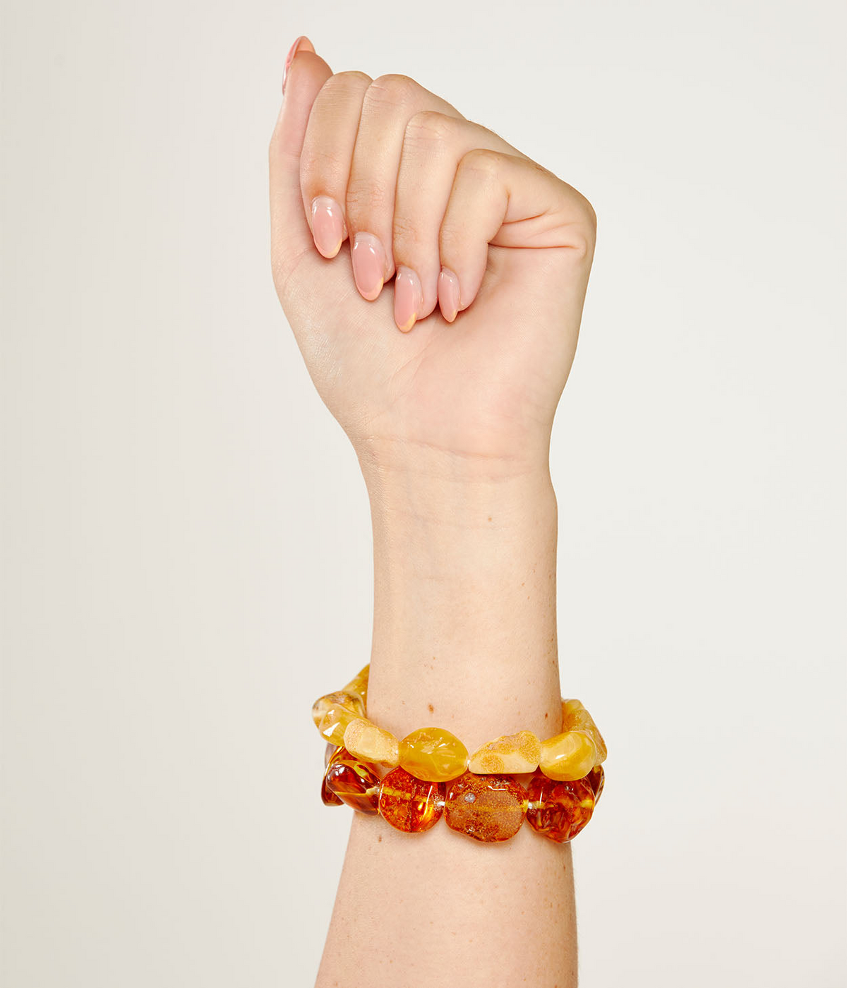 Chunky Cognac Amber Bracelet