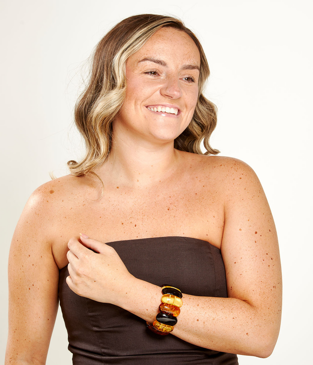 Multicolour Amber Stripe Bracelet