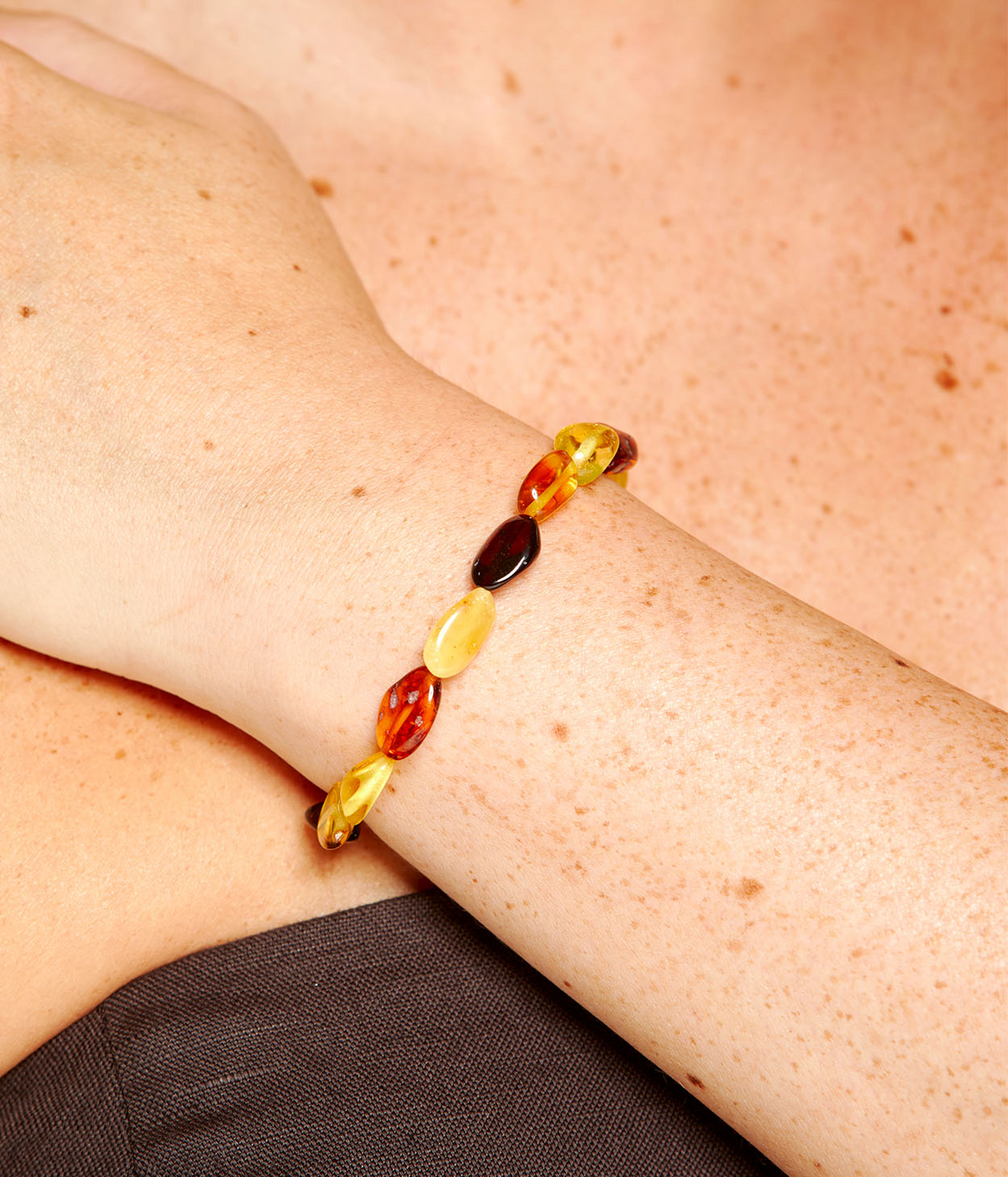 RAW Amber Multicolour Beaded Bracelet