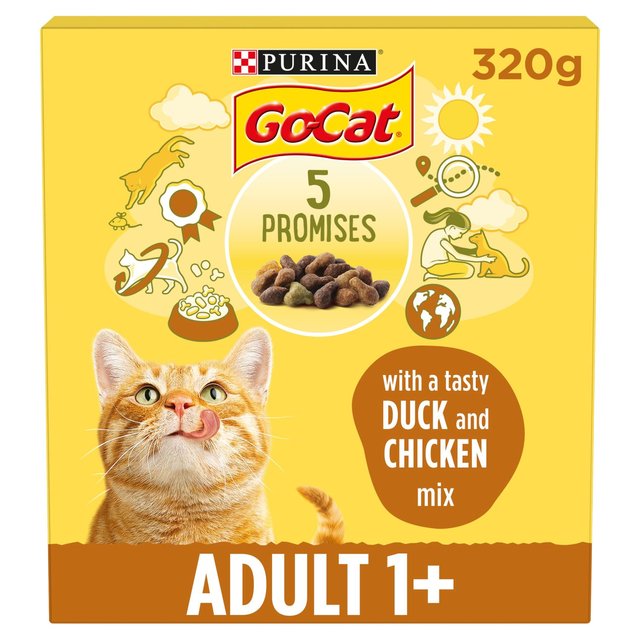 6 x Go-Cat® con pollo y pavo mezclado con verduras Alimento seco para gatos 320 g