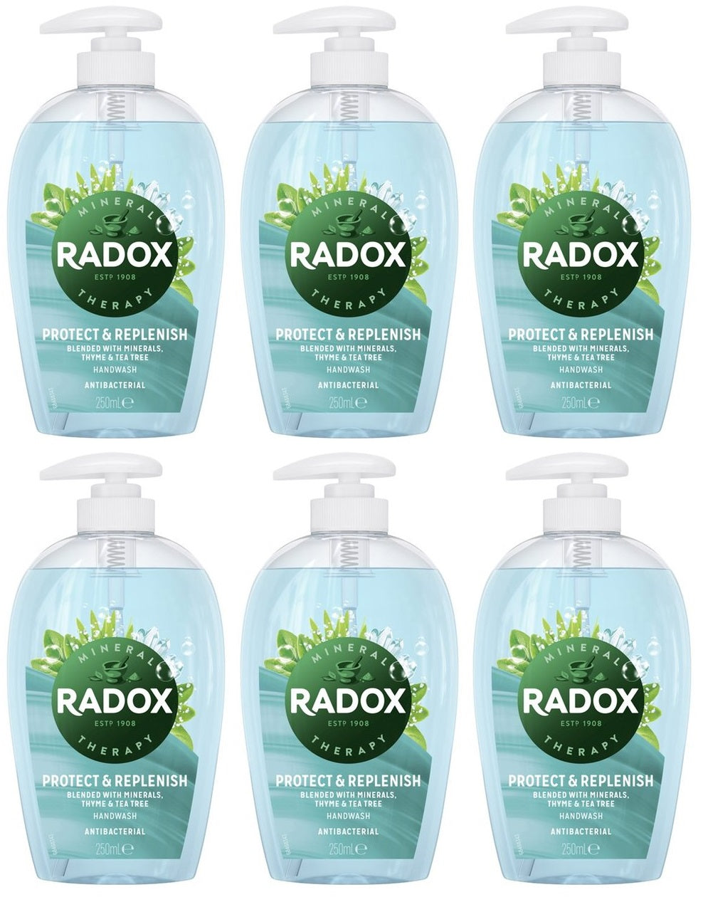 6 x Radox Replenishing & Hygienic Handwaschmittel 250ml