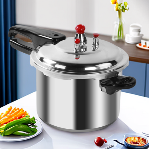 7L Aluminium Pressure Cooker Dual Handle Heavy Duty Kitchen Cooking Pot