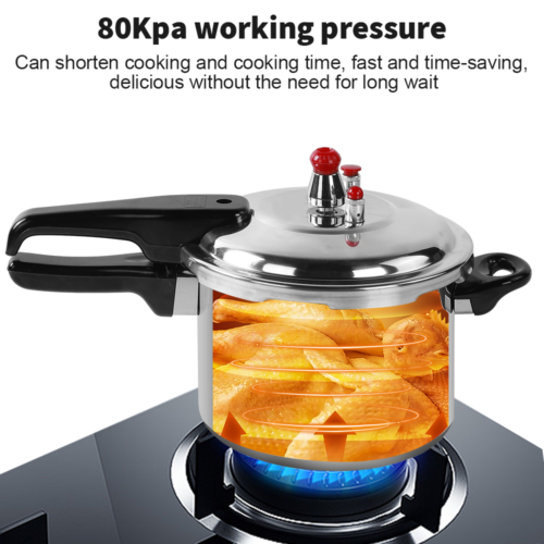 7L Aluminium Pressure Cooker Dual Handle Heavy Duty Kitchen Cooking Pot