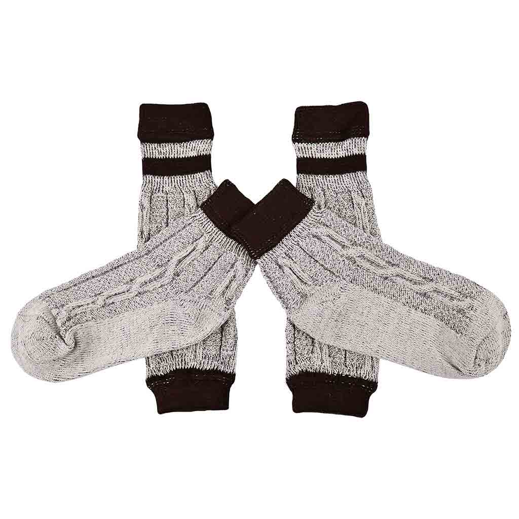 Traditional Bavarian Lederhosen Socks | Rustic Striped Oktoberfest Socks | Sizes S–2XL