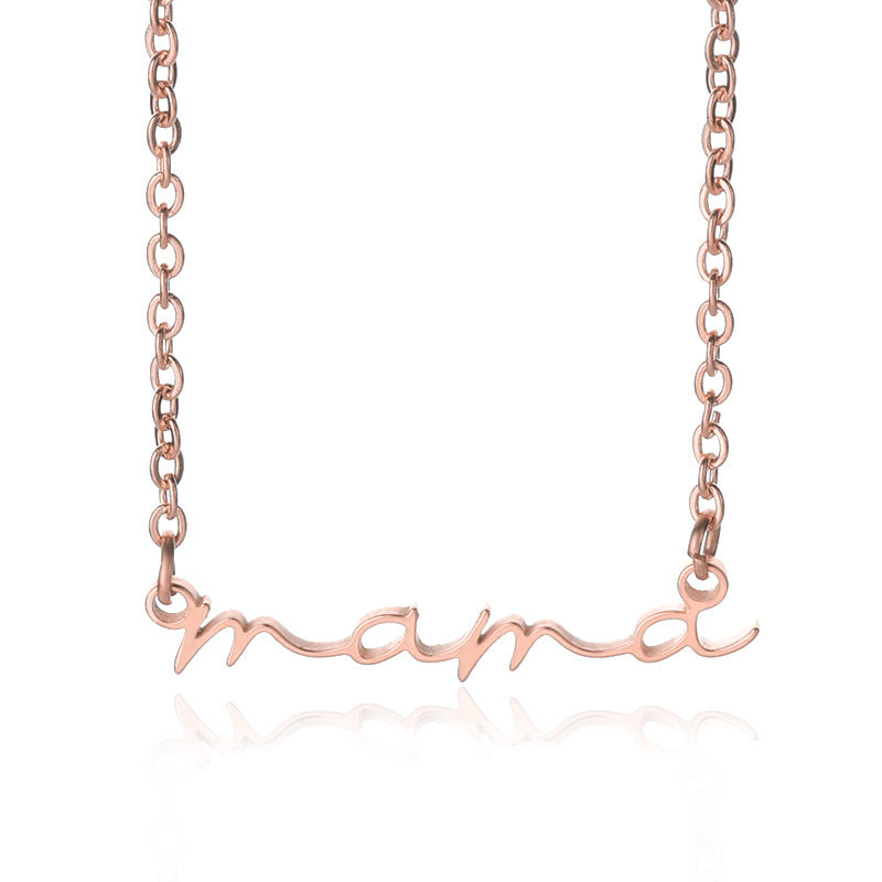 Mama Stainless Steel Letter Necklace Mother's Day Gift