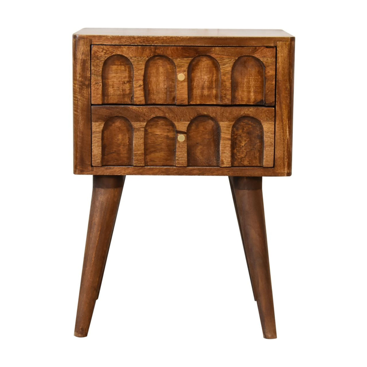 Artisan Chestnut Arch Bedside Table