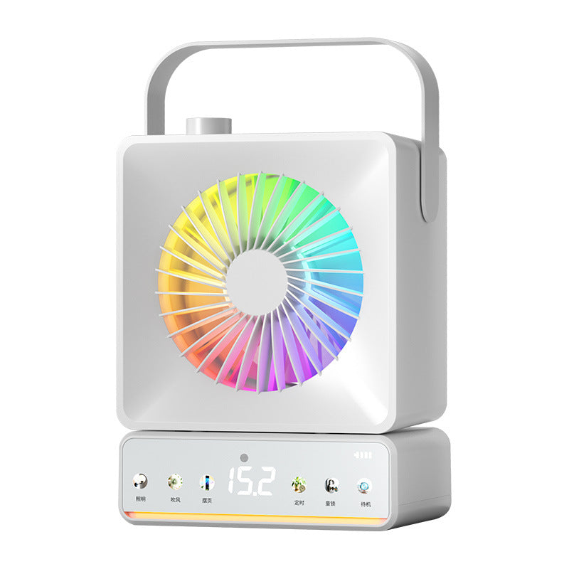 Portable Humidifying Spray Desktop Fan