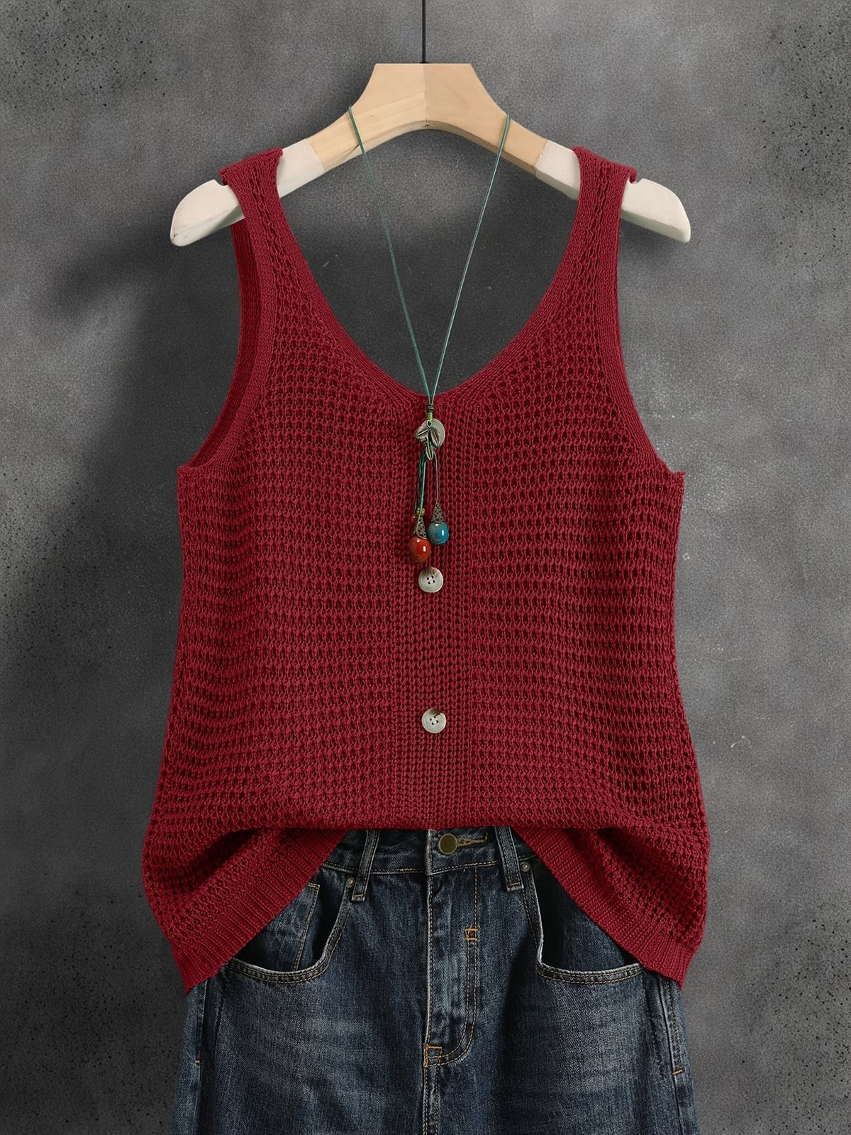 V-neck Womens Elegant Sleeveless Vest