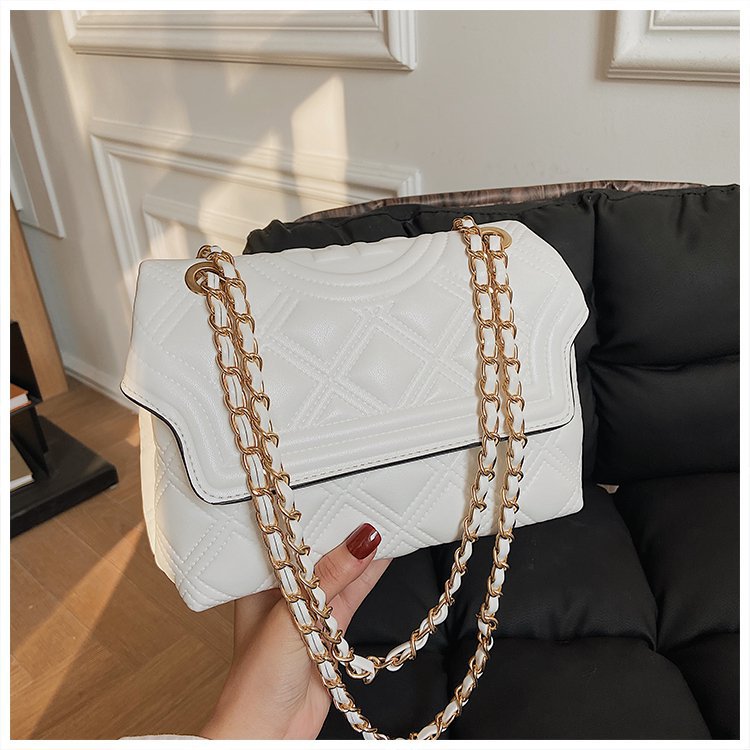 Cross-border Women's Bag Factory Direct Supply New TB Rhombus One-shoulder Crossbody Chain Women's Bag