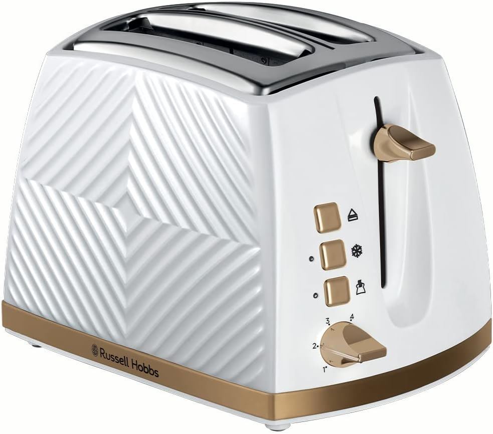 Russell Hobbs Groove 2 Slice Toaster White