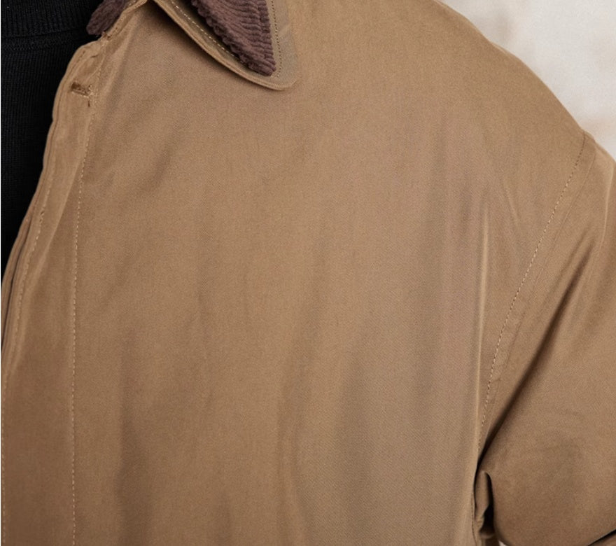 Retro Down Mid-length Trench Coat