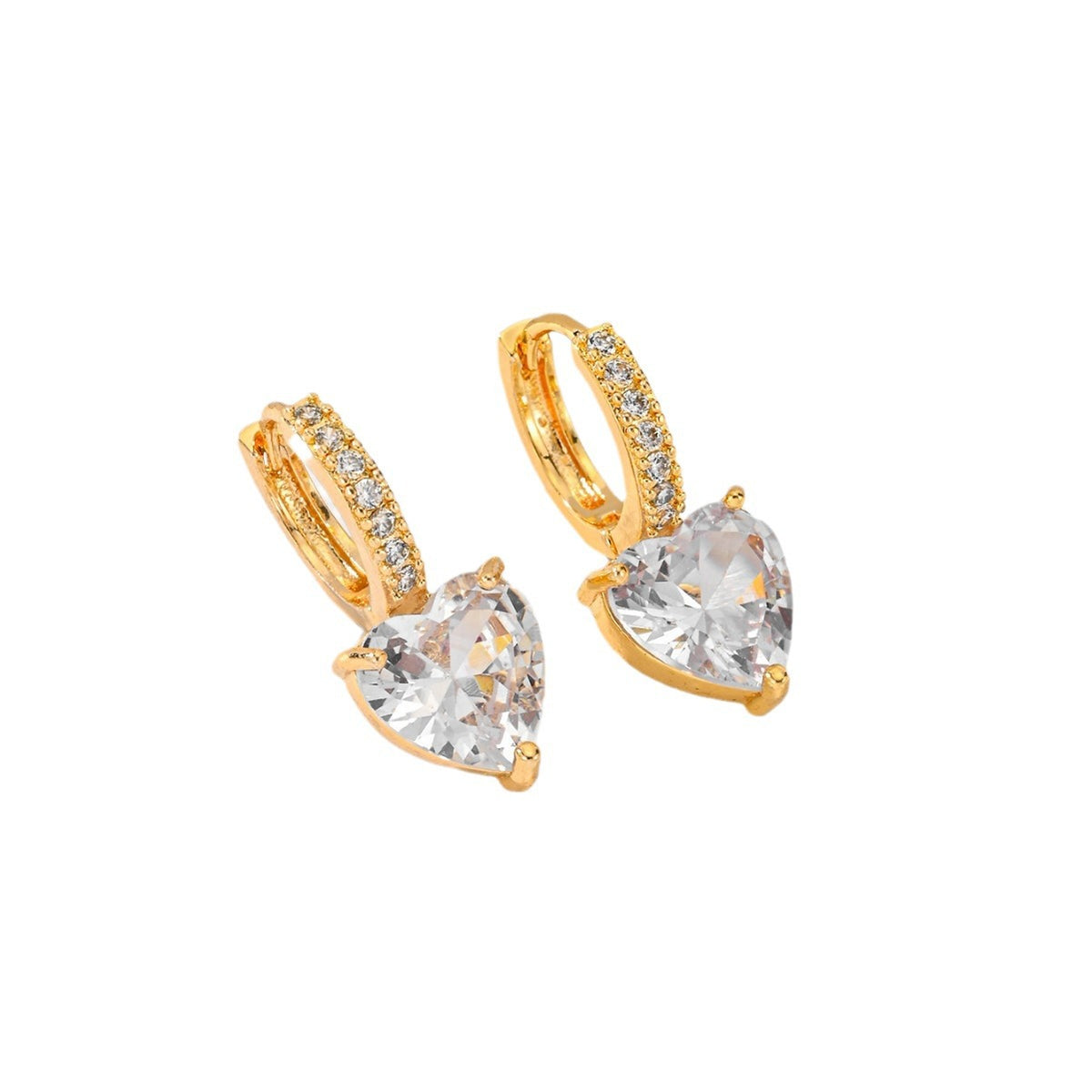 Fashion Multi-color Copper Earrings Studded With Zircon
