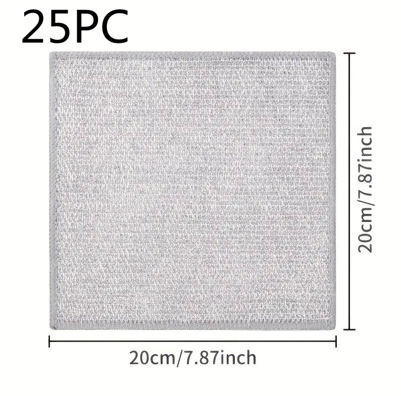 Double-sided Kitchen Oilproof Double-layer Cleaning Scouring Pad