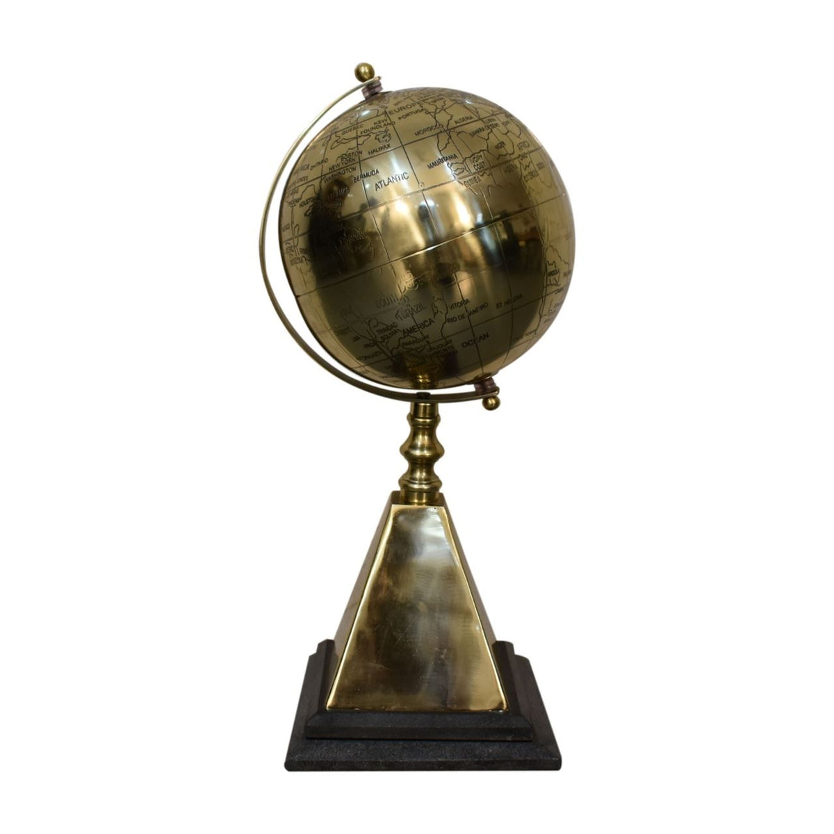 Artisan Gold Pyramid Globe