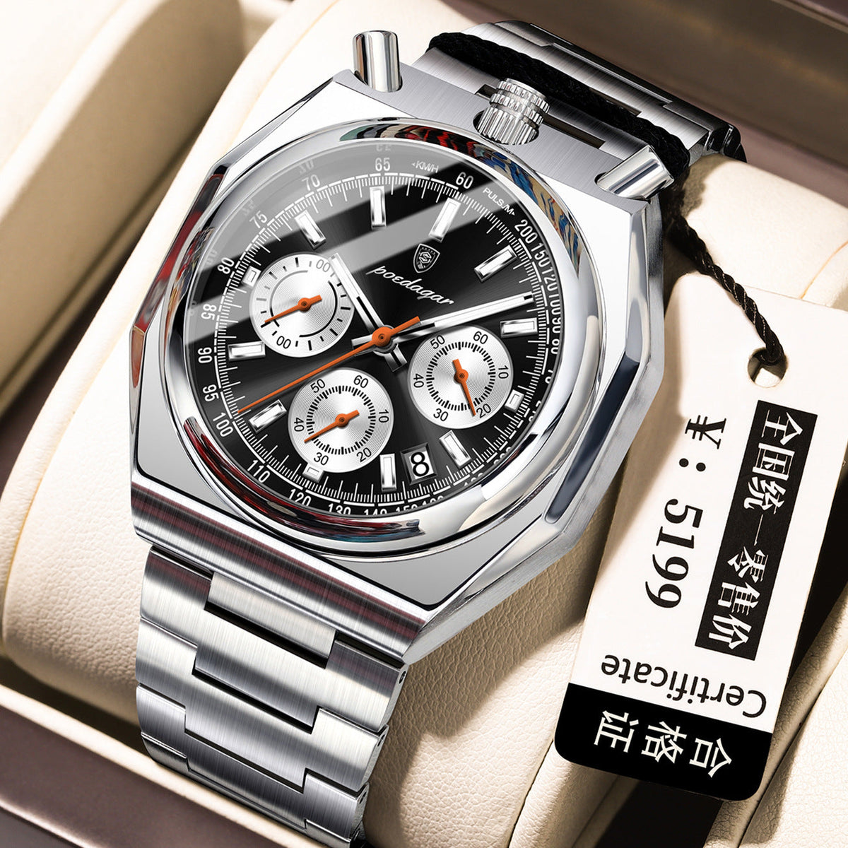 Retro-style Mens Mode Waterproof With Luminous Quartz Movement