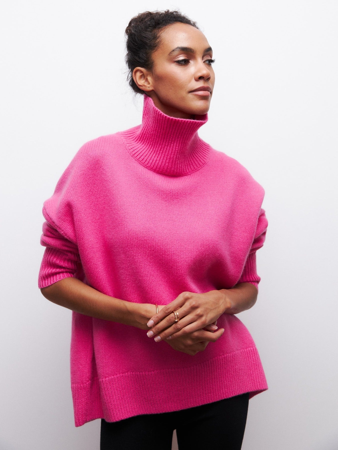 Women's Turtleneck Sweater – Soft Knit Long Sleeve Pullover