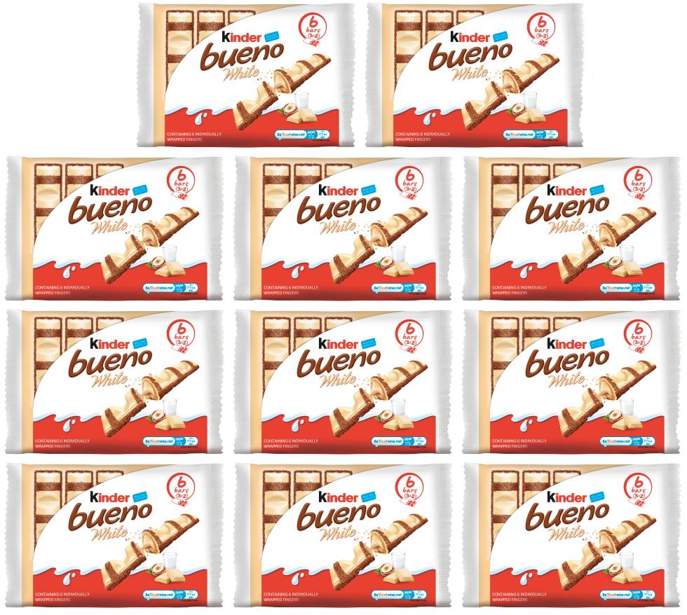 11 x Kinder Bueno White Twin 3er Packung - 129g