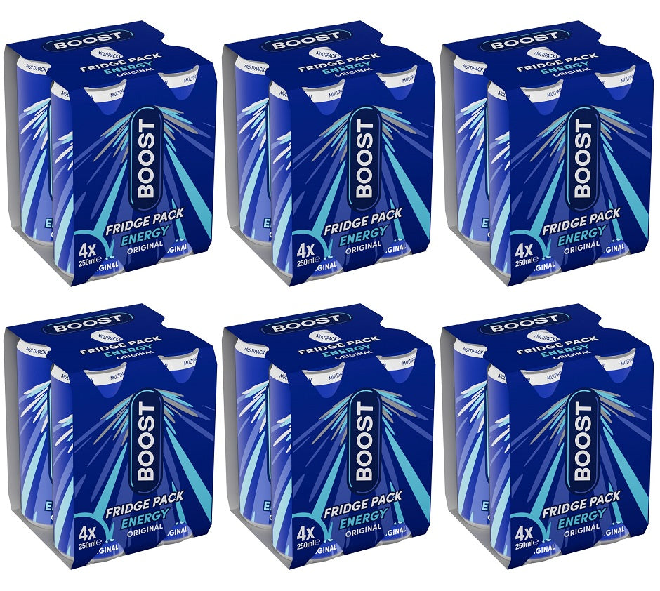 6 x Boost Energy Original Kühlschrankpackung 4 X 250Ml