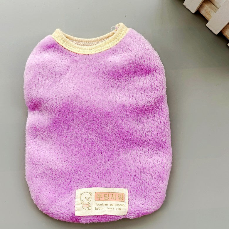 Simple Labeling Double-sided Flannel Clothes