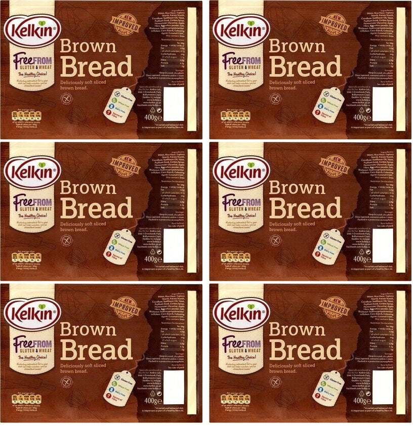 6 x Kelkin Pan Integral Sin Gluten 400G